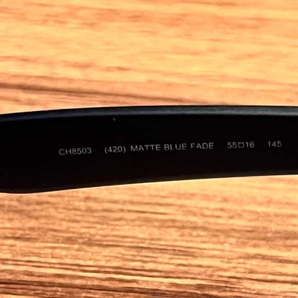 NWOT-Cole Haan-55mm Polarized Matte Square Sunglasses- matte blue - Picture 6 of 8